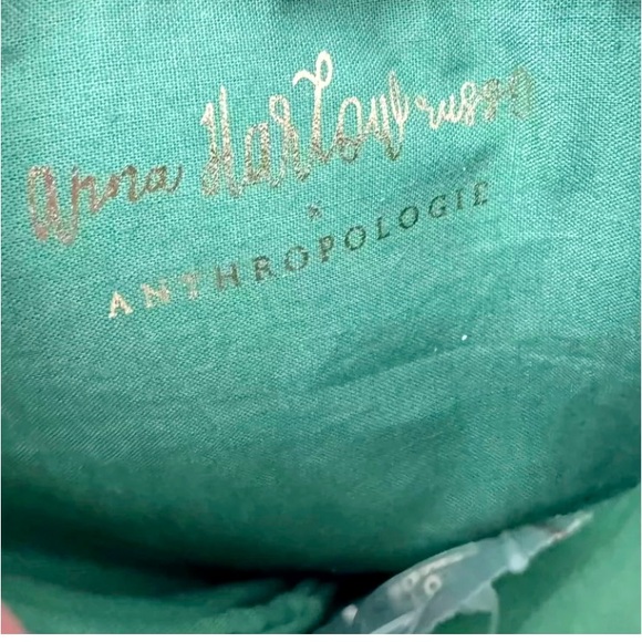 Anna Harlow Russo Anthropologie Beaded Embroidered Pouch Letter S - Picture 3 of 4